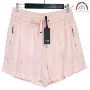 New! Max Jeans Tencel High Waist Rose Pink Pull On Shorts
